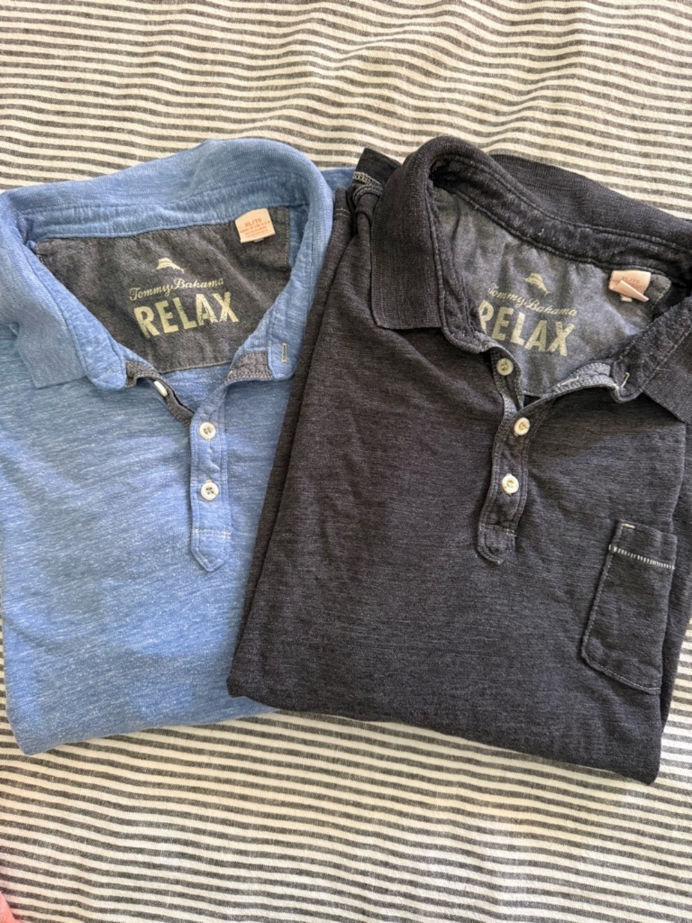Tommy Bahama RELAX Short-Sleeve Polo Duo - Light Blue & Charcoal